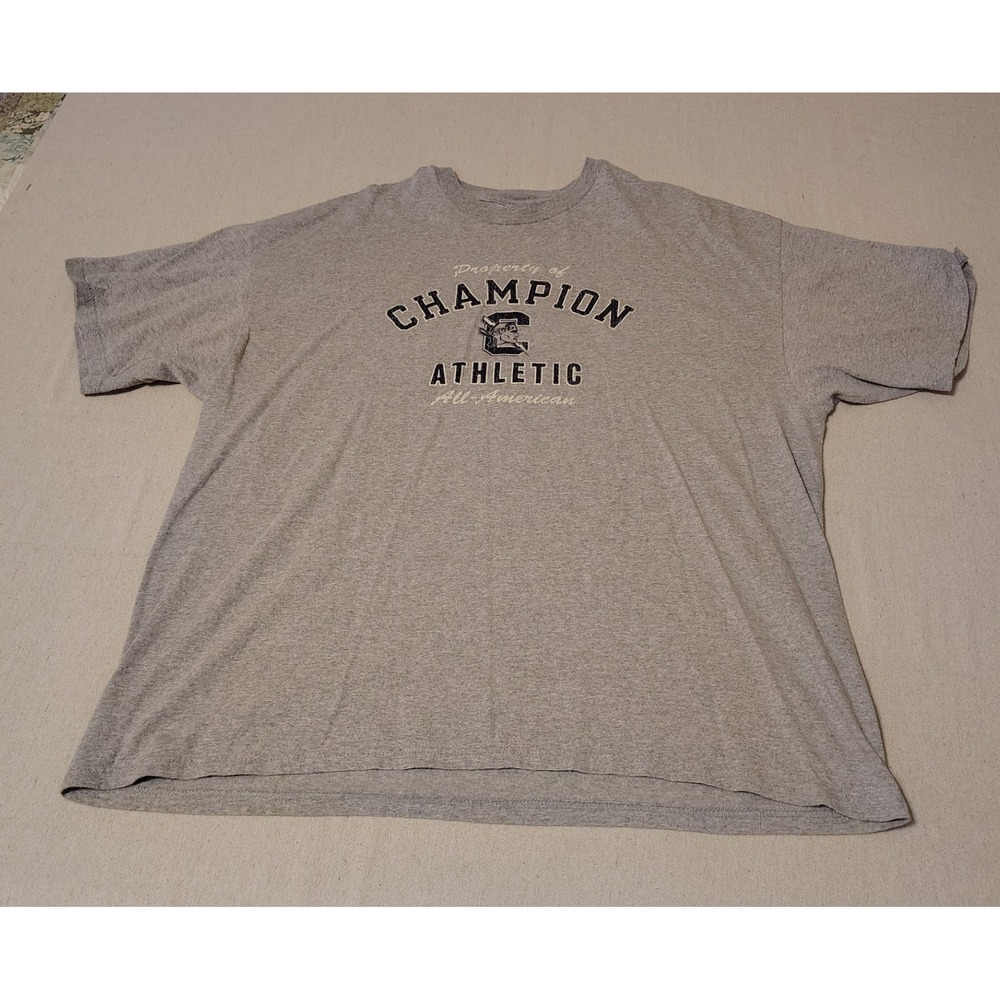 Champion Mens XXL Gray Property Of Champion Athletic All-American T-Shirt 15‎